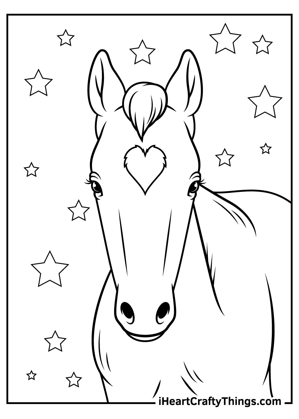 Realistic horse coloring pages updated