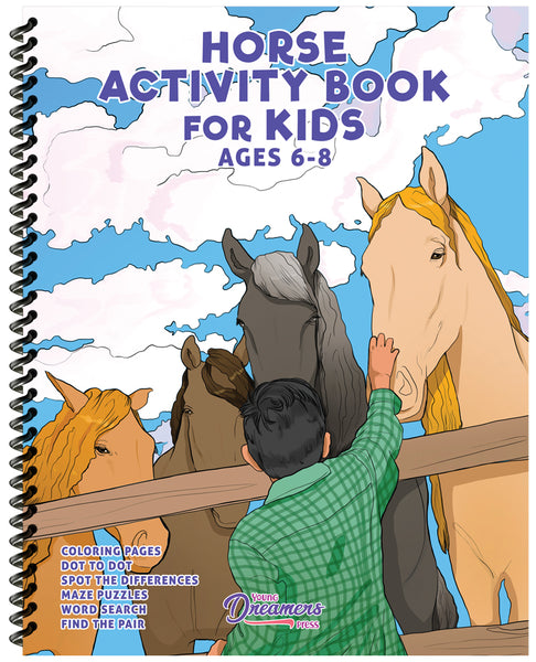 Horse activity book for kids ages