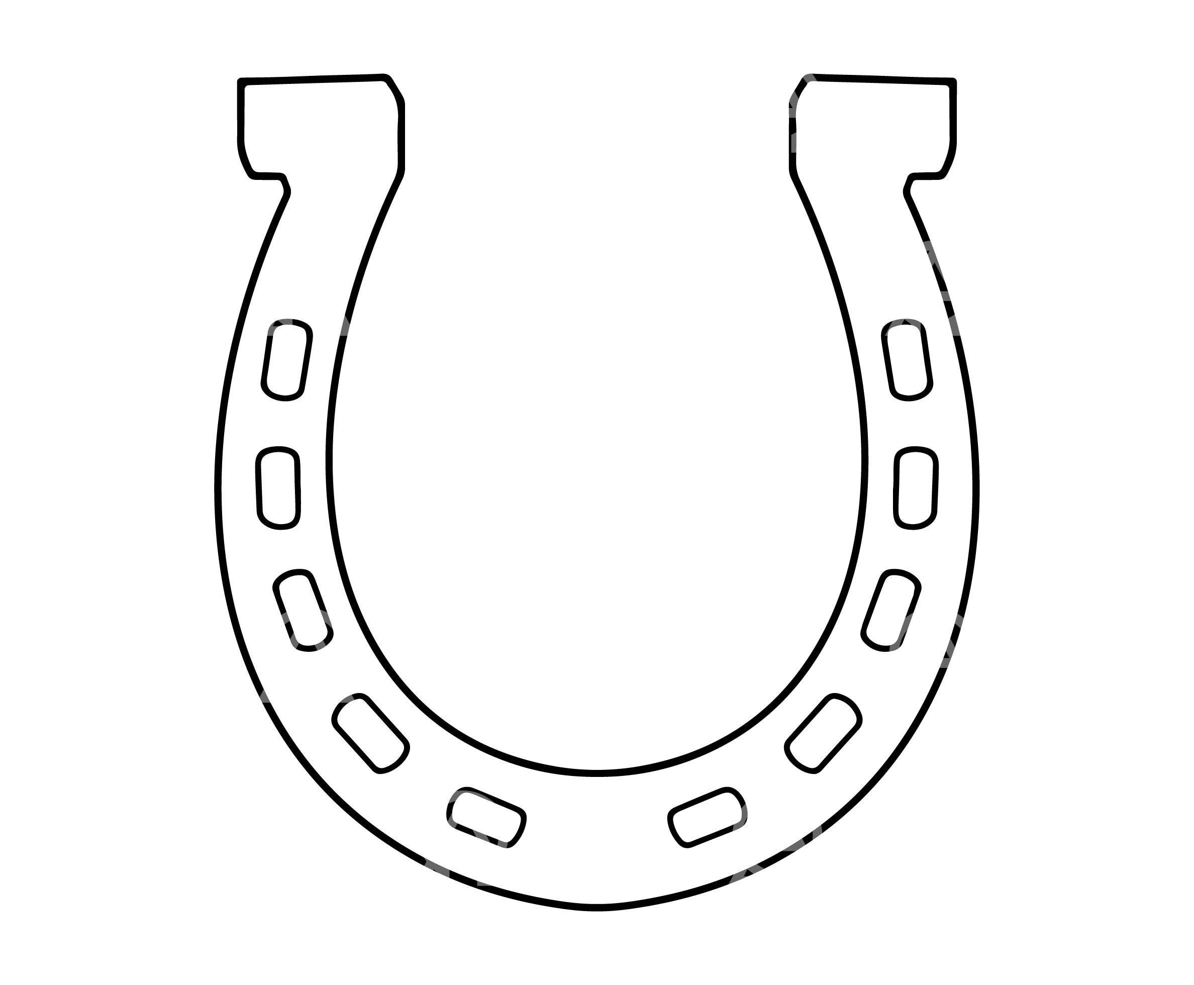 Horseshoe svg horseshoe cut file horseshoe png cowboy cowgirl vector clipart western svg horse lover svg cricut silhouette stencil