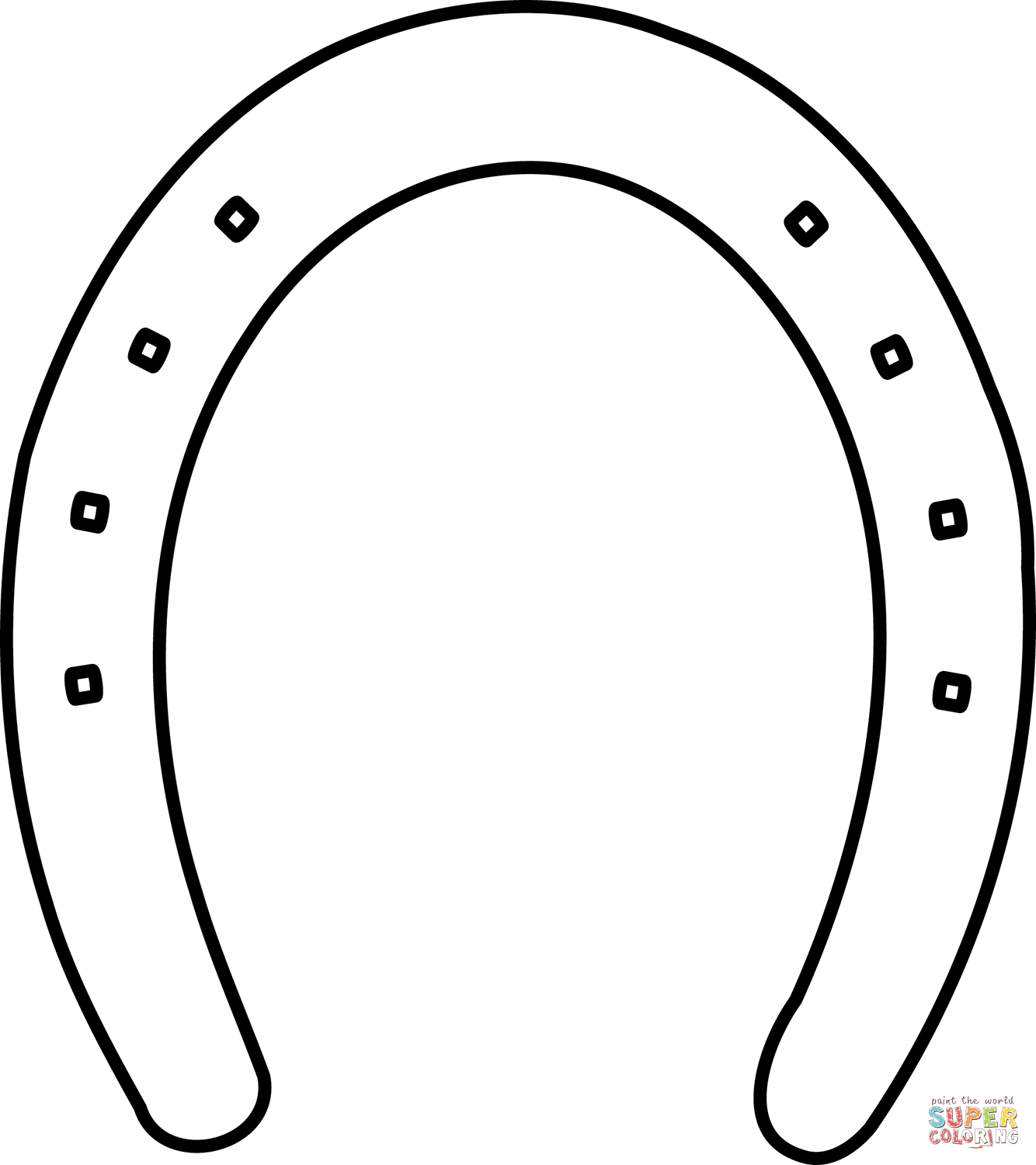 Horseshoe coloring page free printable coloring pages