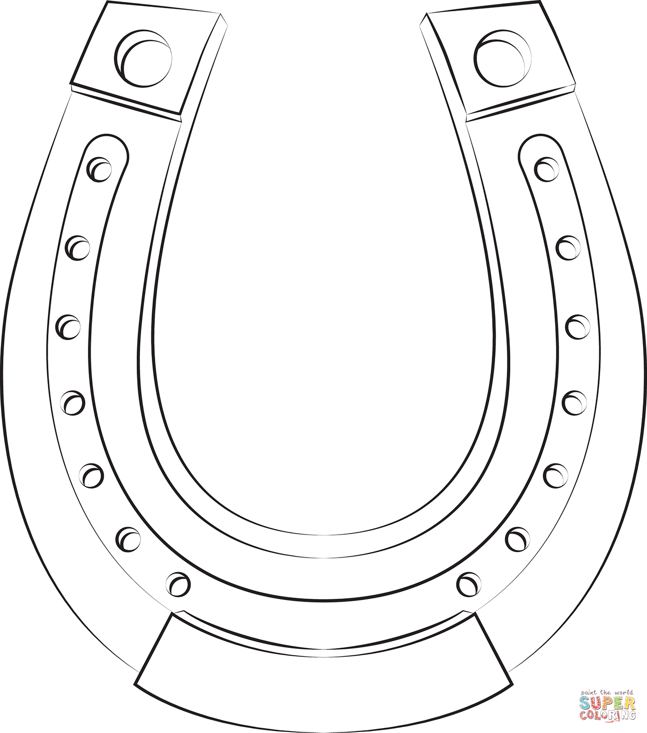 Horseshoe coloring page free printable coloring pages