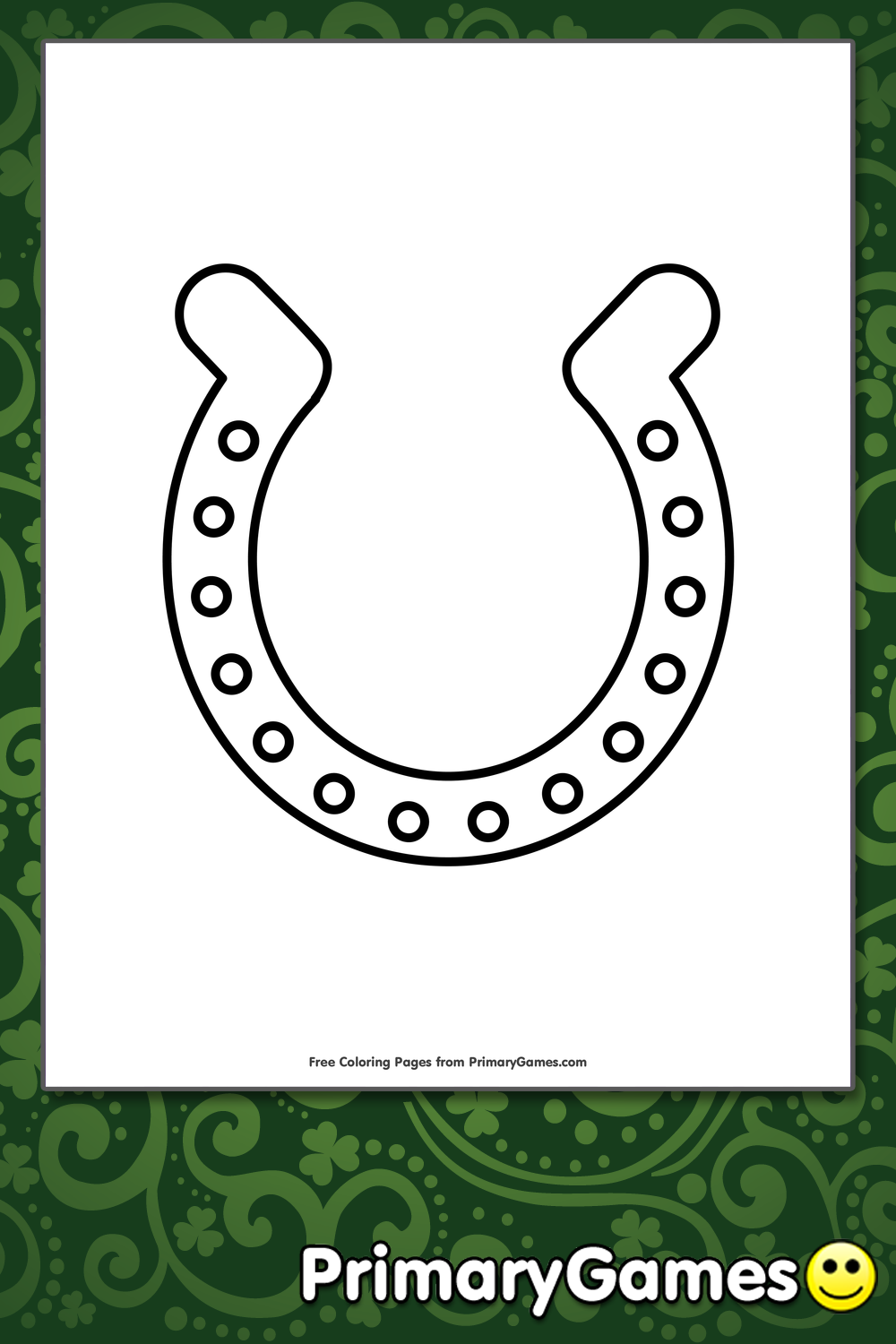 Lucky horseshoe coloring page â free printable pdf from