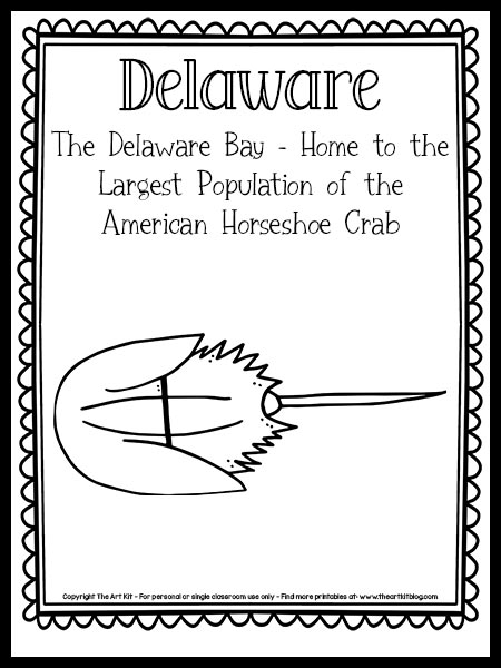 Delaware horseshoe crab coloring page free printable â the art kit