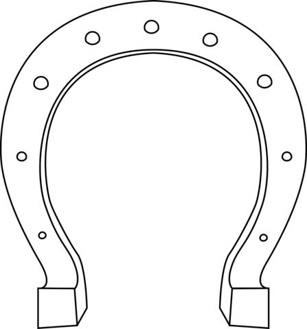 Horseshoe coloring page free printable coloring pages