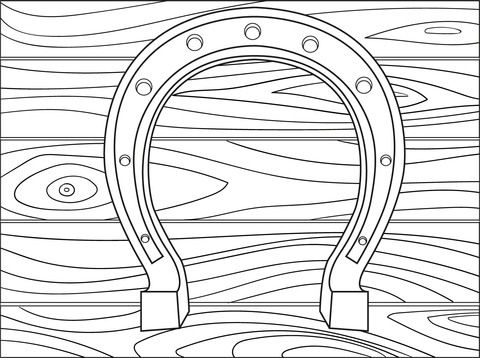 Horseshoe coloring page free printable coloring pages