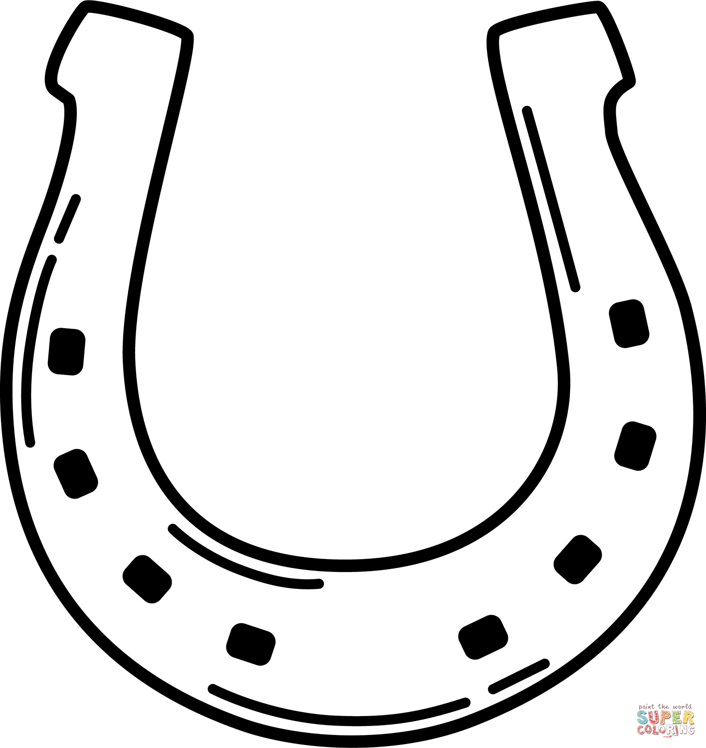 Horseshoe coloring page free printable coloring pages