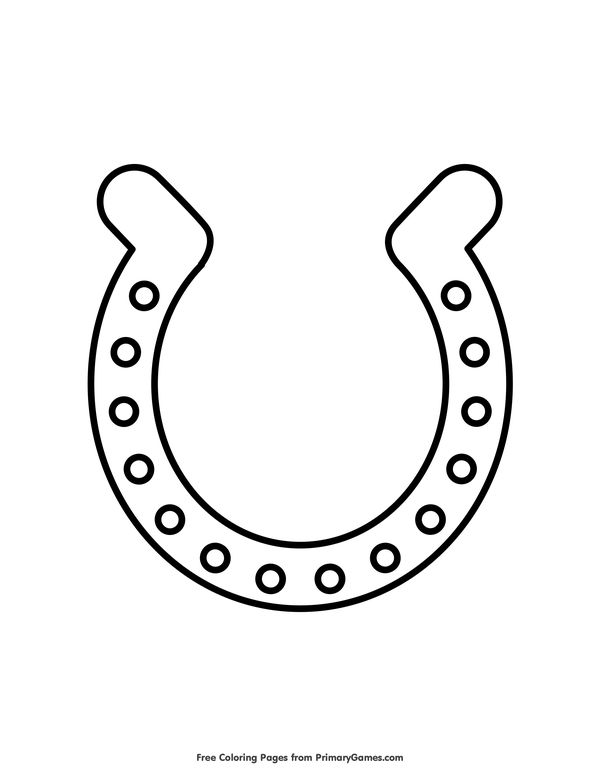 Lucky horseshoe coloring page â free printable ebook coloring pages for boys coloring pages coloring pages for girls