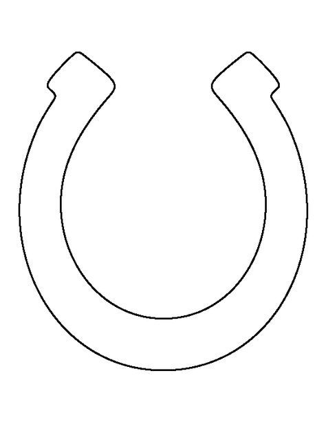 Horseshoe pattern use the printable outline for crafts creating stencils scrapbooking and more free pdf tempâ wedding horseshoes horseshoe horseshoe crafts