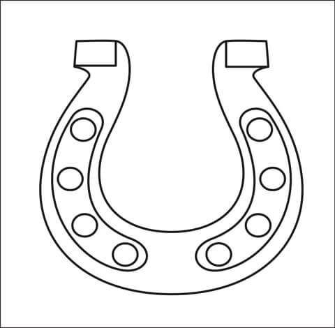 Horseshoe coloring page free printable coloring pages