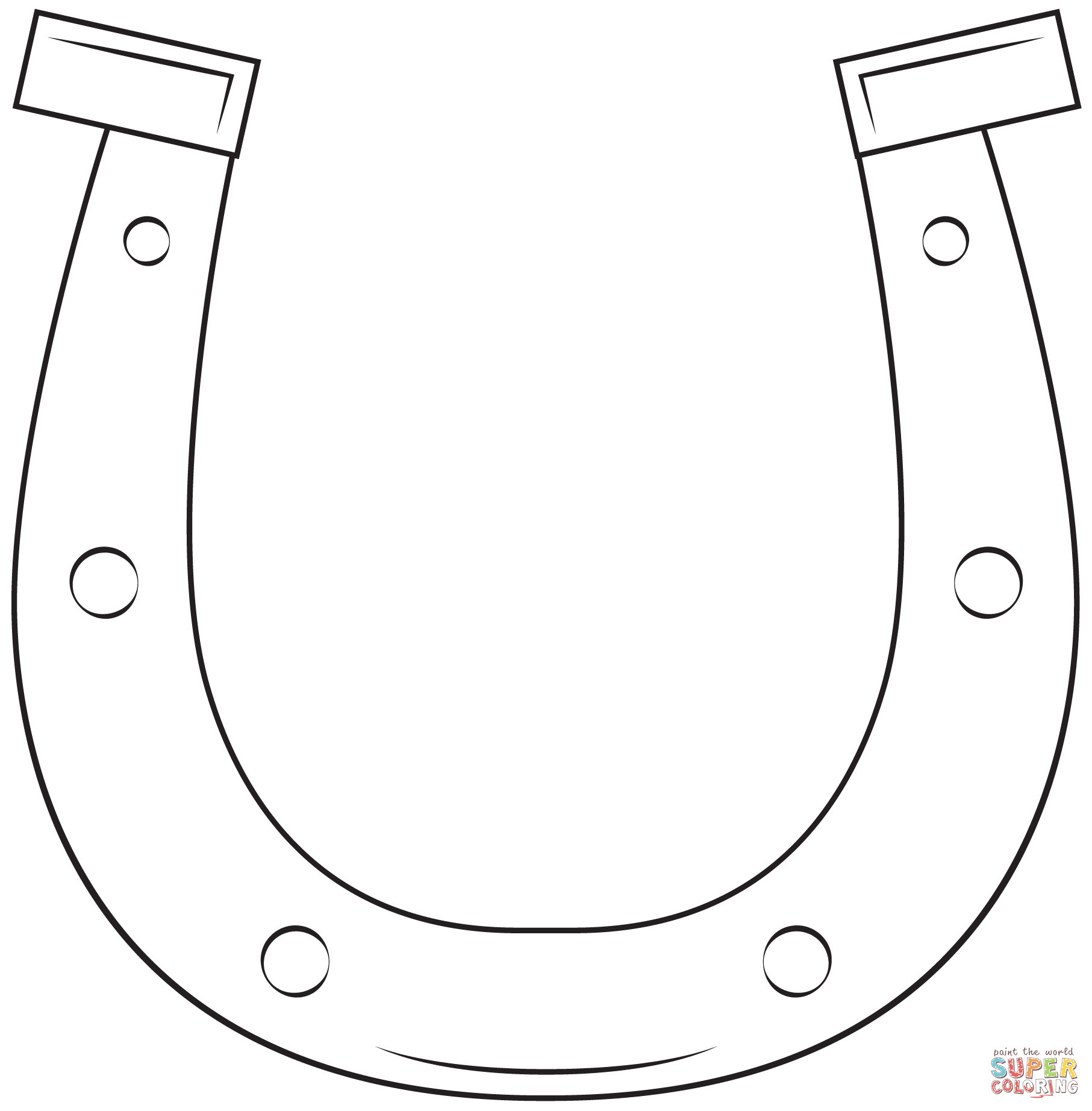 Horseshoe coloring page free printable coloring pages