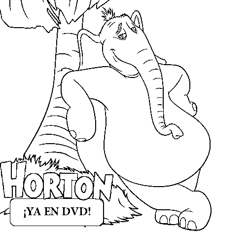 Horton coloring page