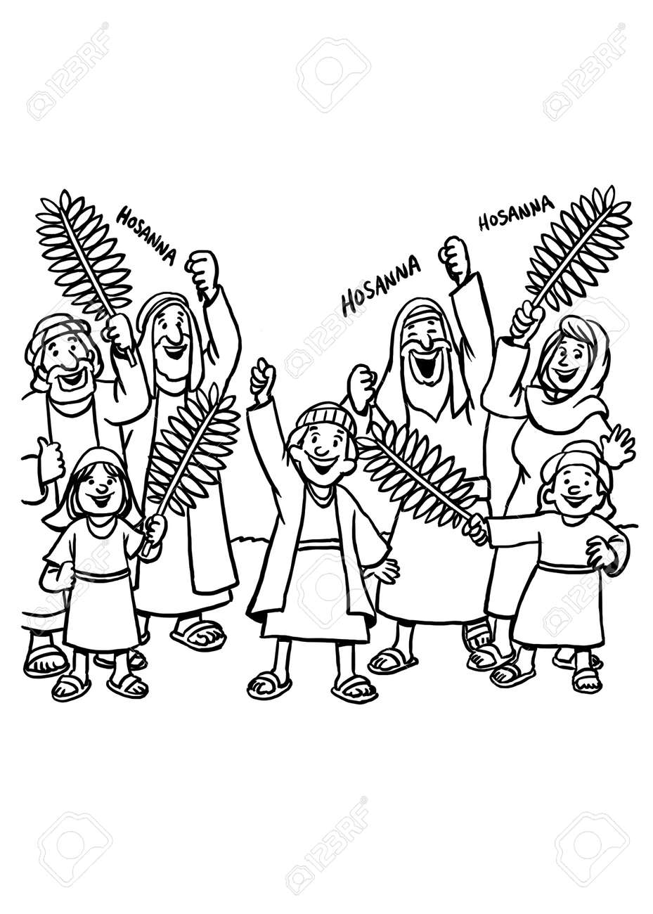 Hosanna coloring page stock photo picture and royalty free image image