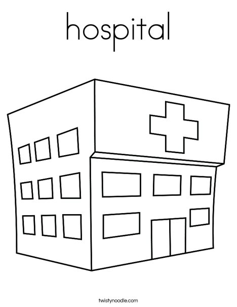 Hospital coloring page