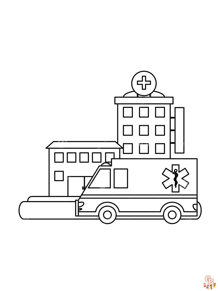 Hospital coloring pages