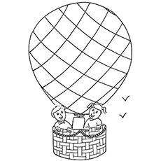 Hot air balloon coloring pages