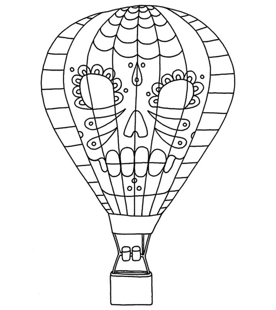 Hot air balloon coloring pages