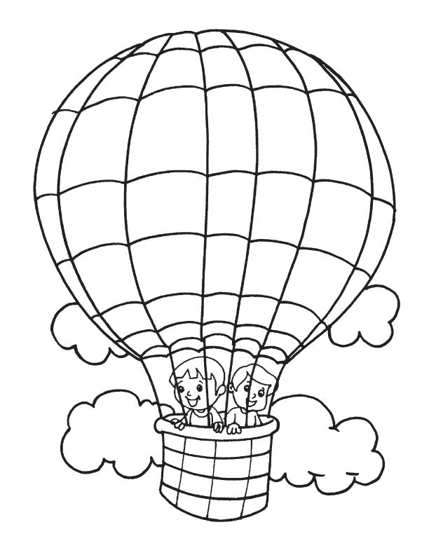 Coloring pages hot air balloon printable coloring pages