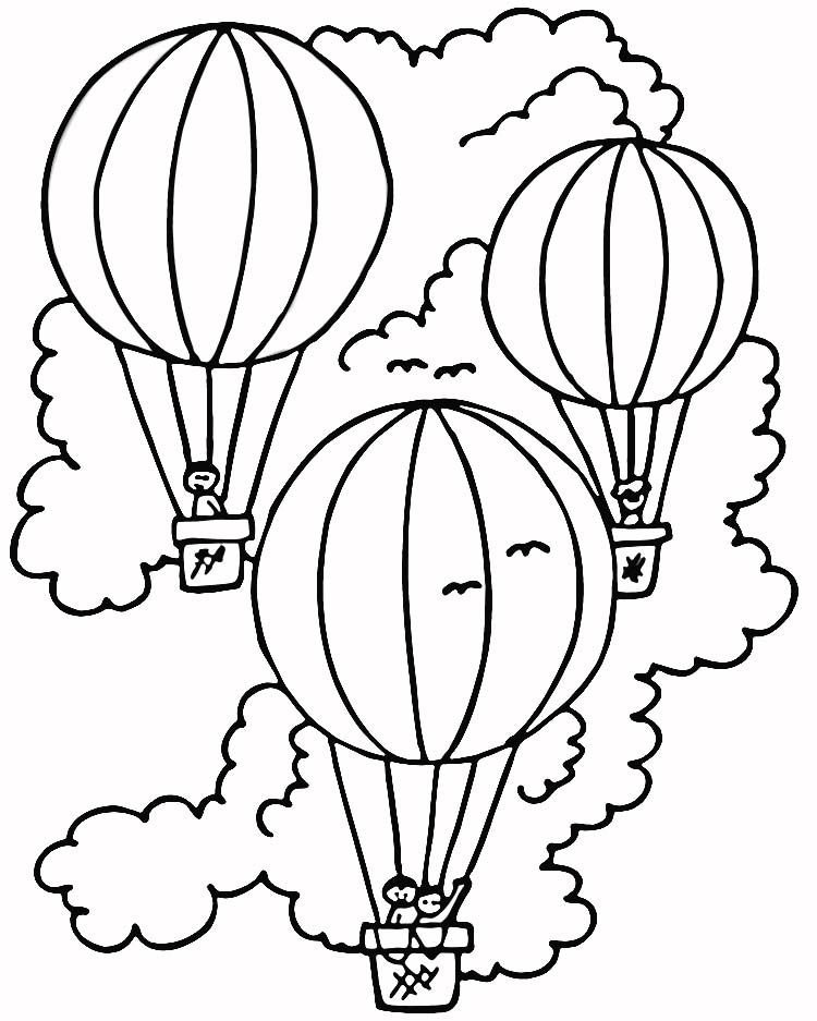 Hot air balloon coloring pages printable for free download