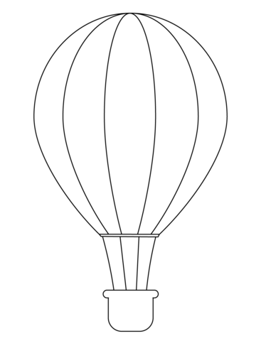 Simple hot air balloon coloring page free printable coloring pages