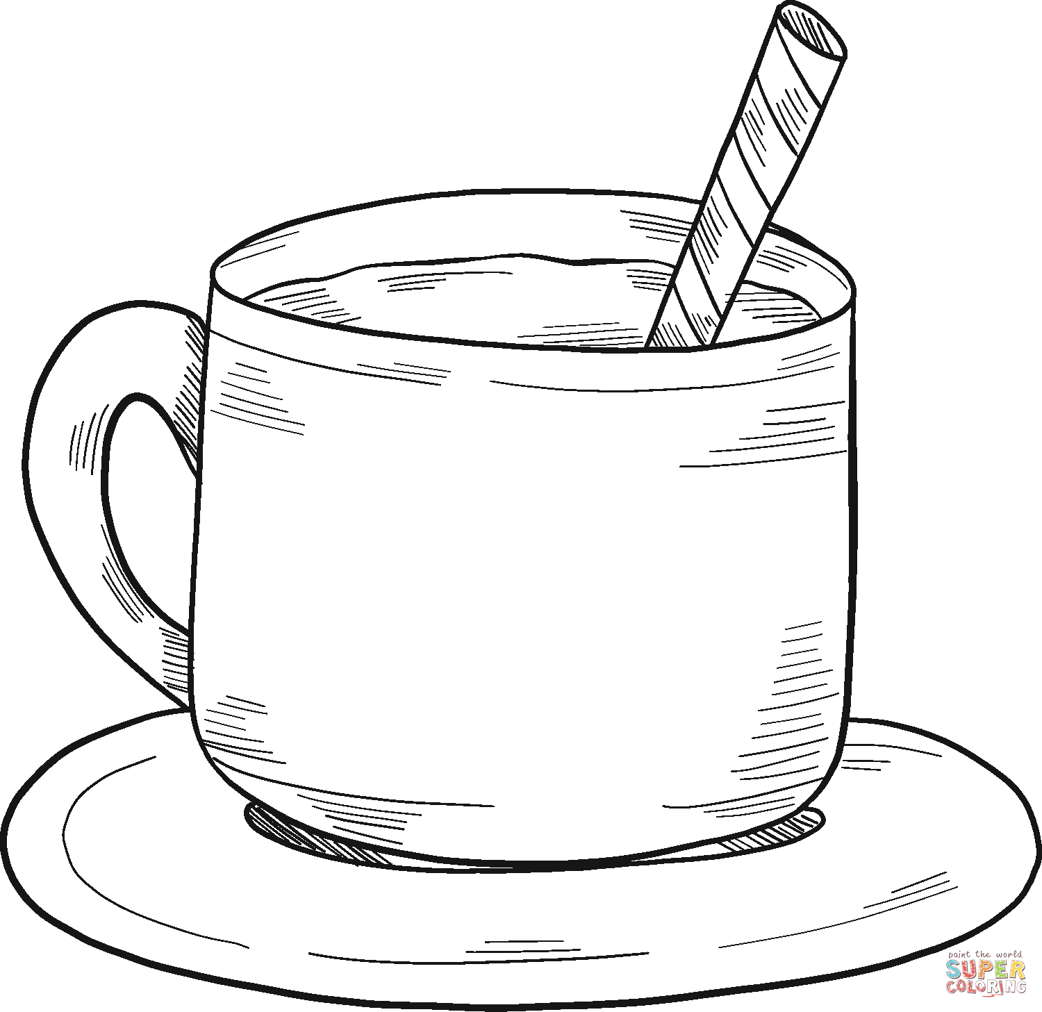 Hot chocolate coloring page free printable coloring pages