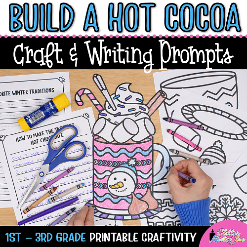 Hot chocolate coloring craft â after winter break activities