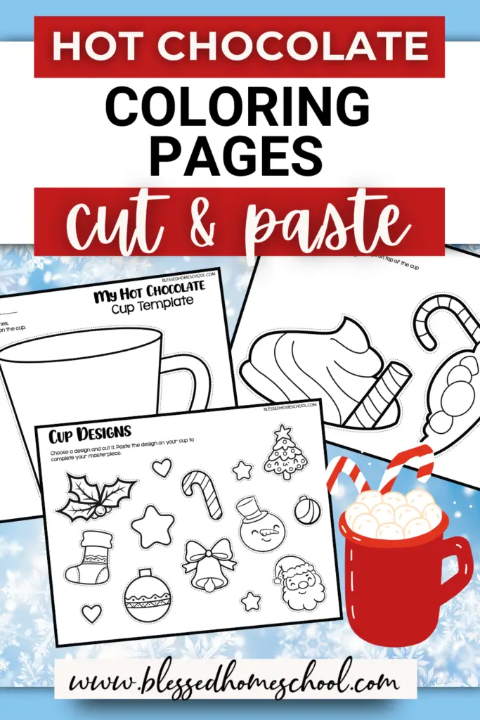 Free hot chocolate coloring page printable for kids