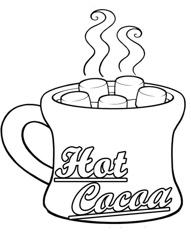 Hot cocoa mug coloring sheet coloring pages coloring pages to print hot cocoa