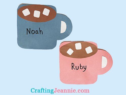 Easy hot chocolate craft free template