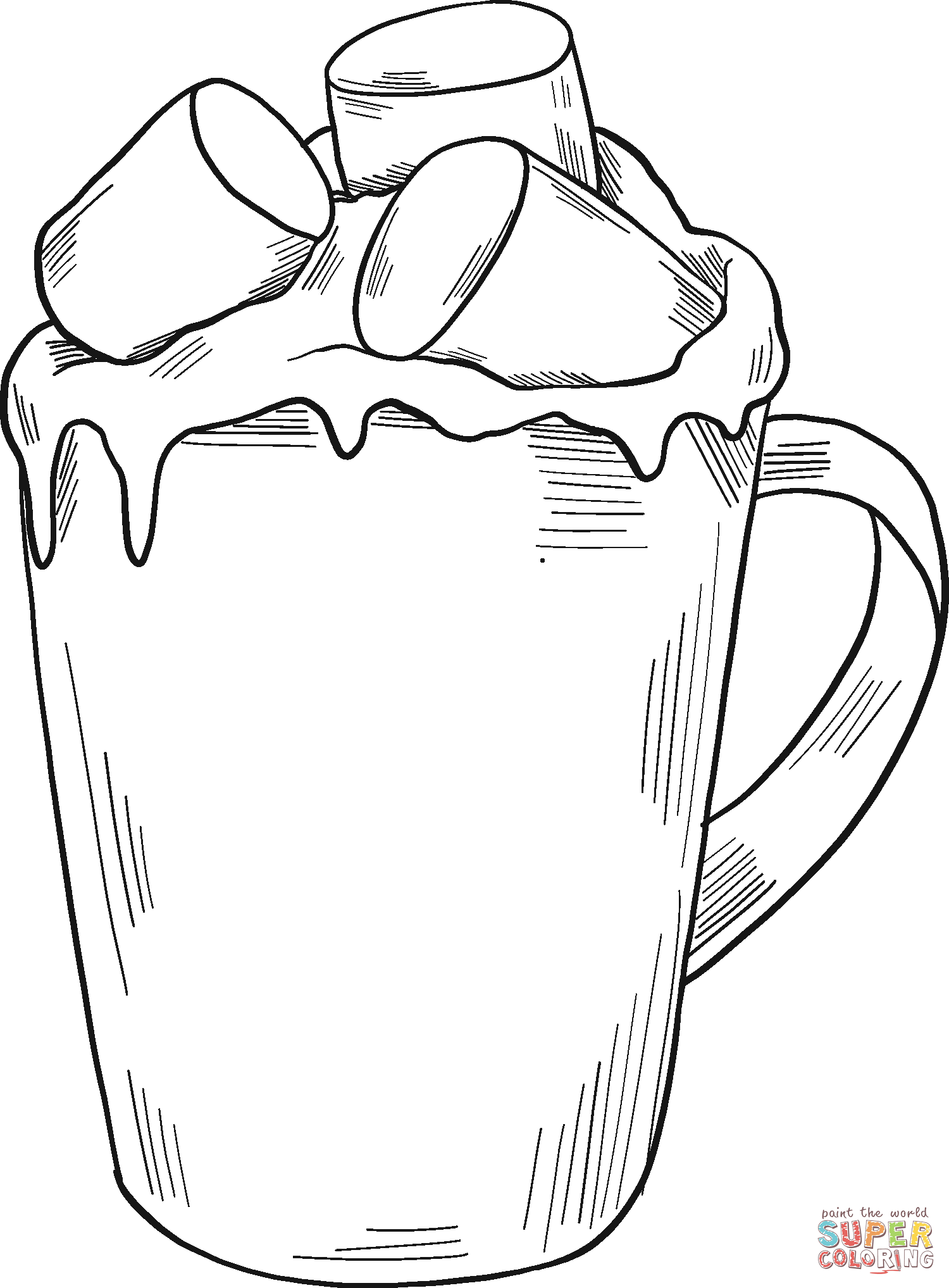 Hot chocolate coloring page free printable coloring pages