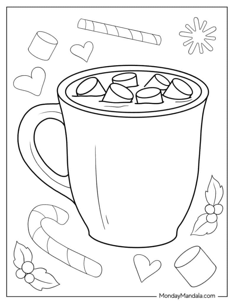 Winter coloring pages free pdf printables