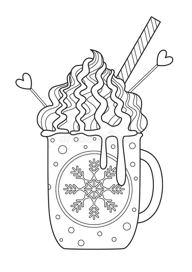 Coloring hot chocolate stock illustrations â coloring hot chocolate stock illustrations vectors clipart