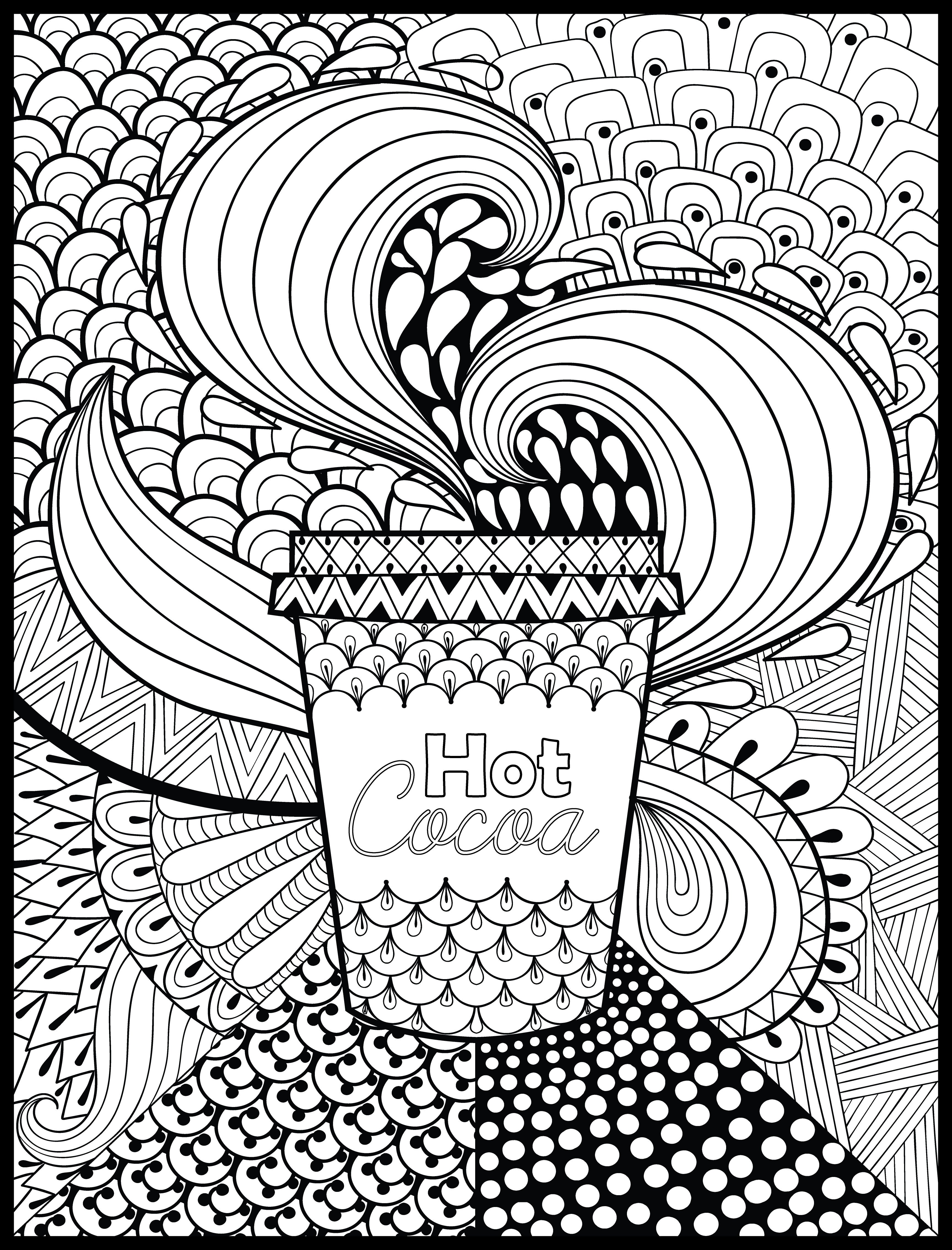 Hot cocoa personalized giant coloring poster x â debbie lynn