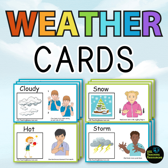 Weather word flashcards