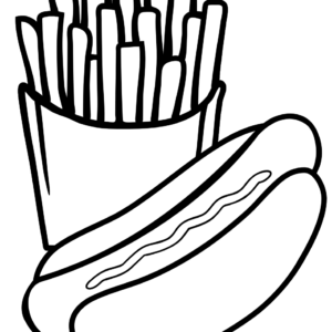 Hot dog coloring pages printable for free download