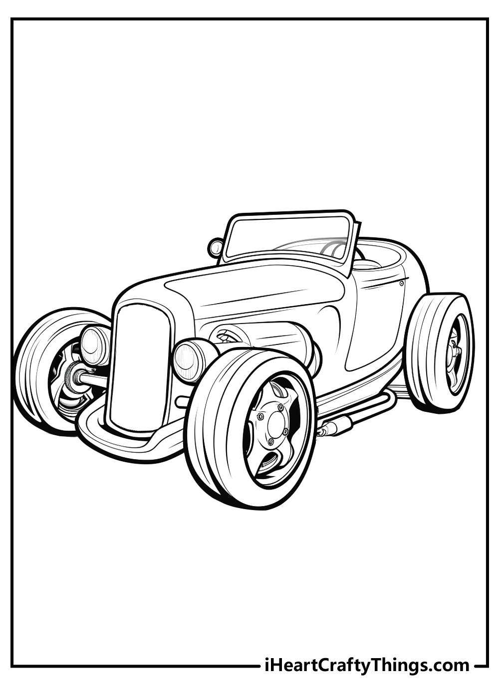 Hot rod coloring pages free printables