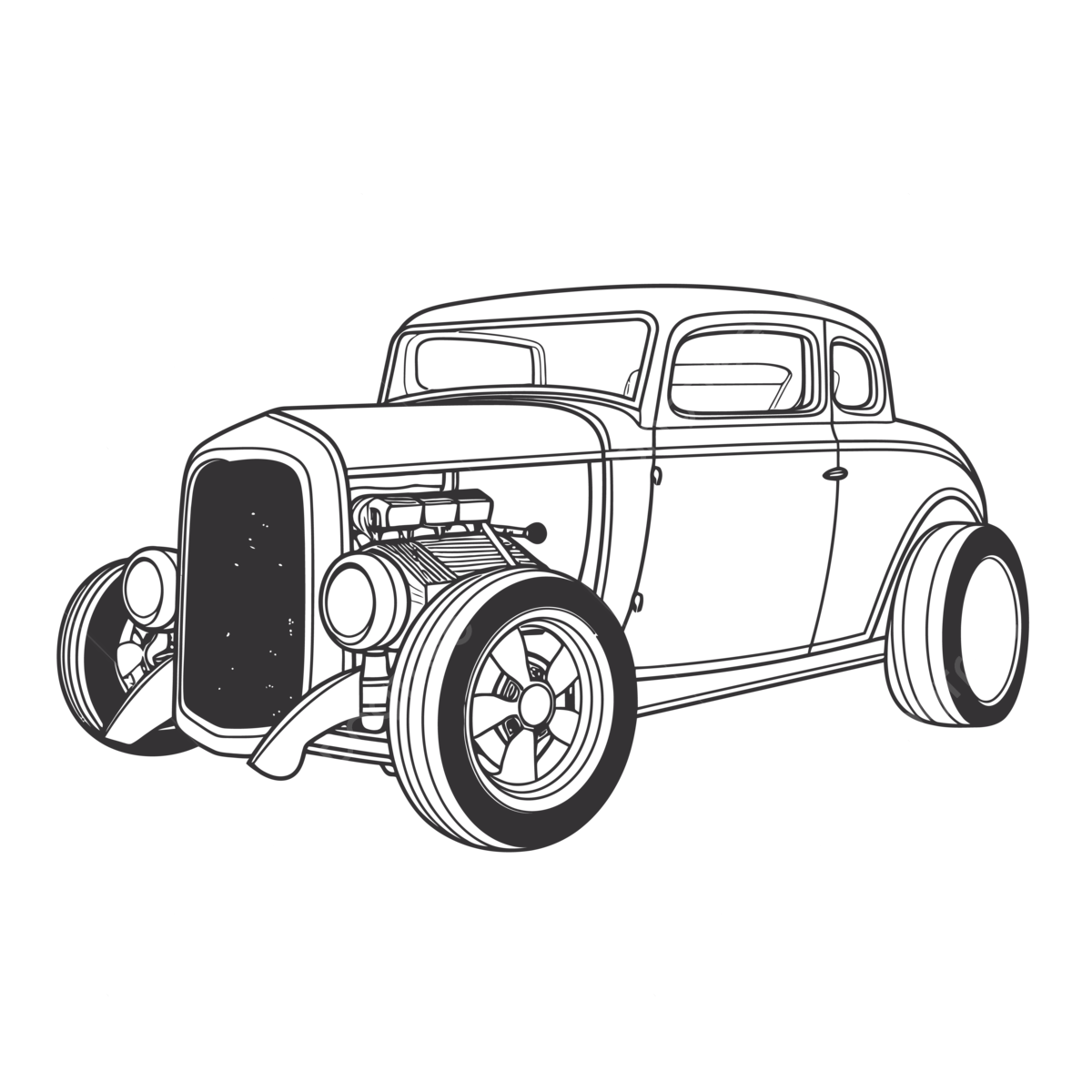 Hot rod color pages best car coloring pages outline sketch drawing vector car drawing wing drawing ring drawing png and vector with transparent background for free download