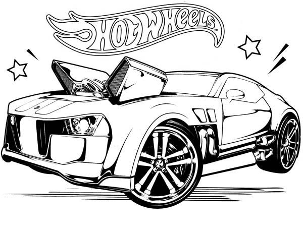 Coloring pages hot rod hot wheels