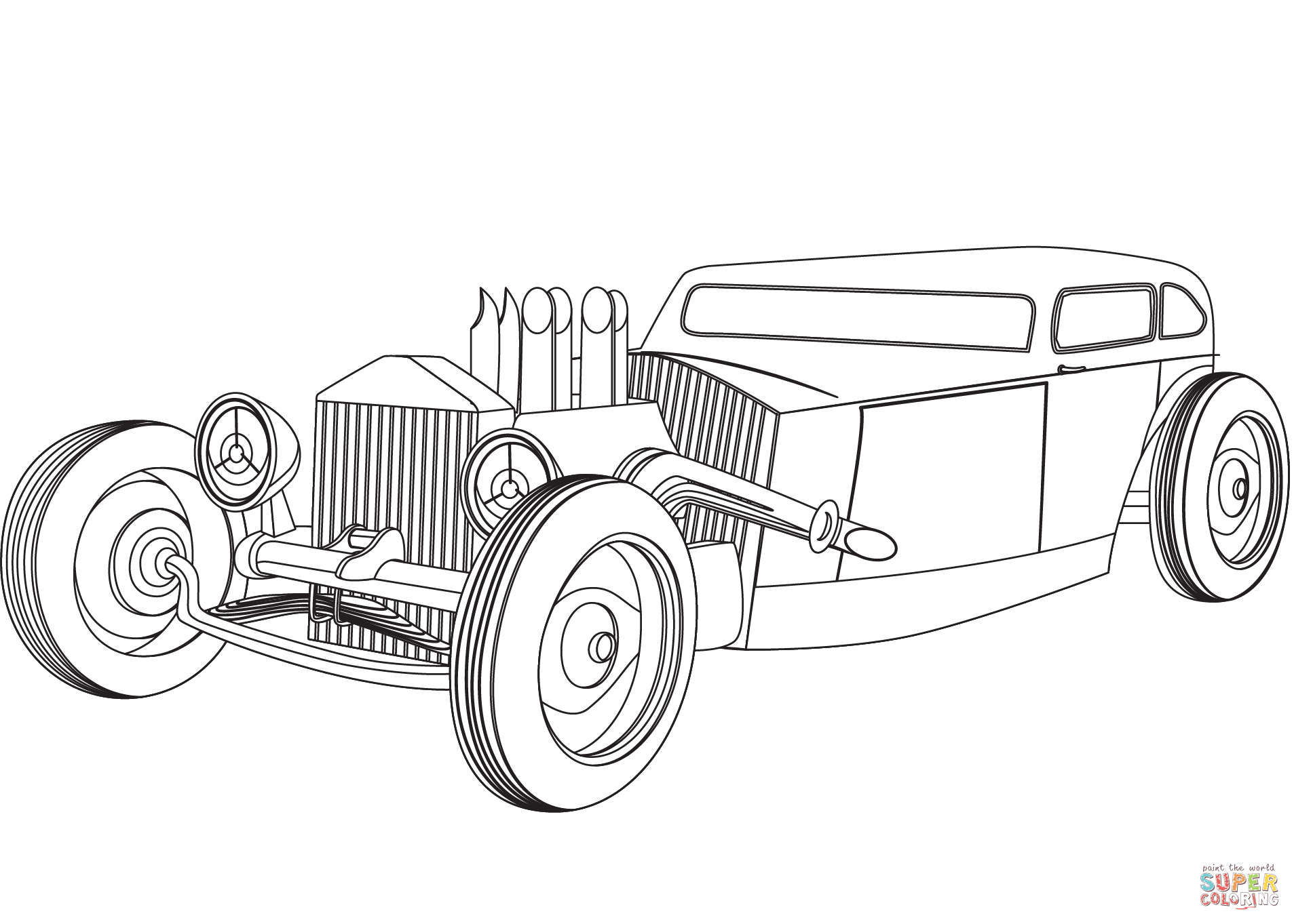 Hot rod coloring page free printable coloring pages