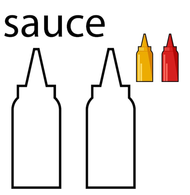 Premium vector coloring pages sauce