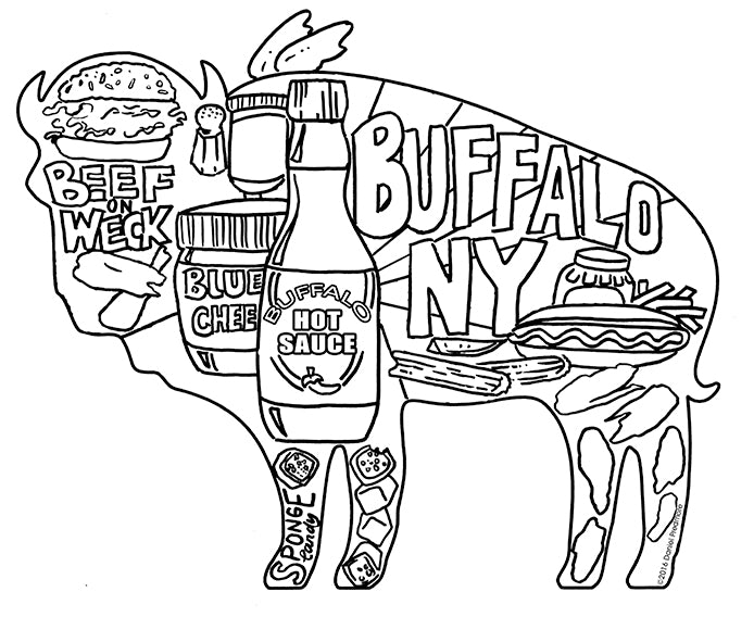 Buffalo new york coloring book