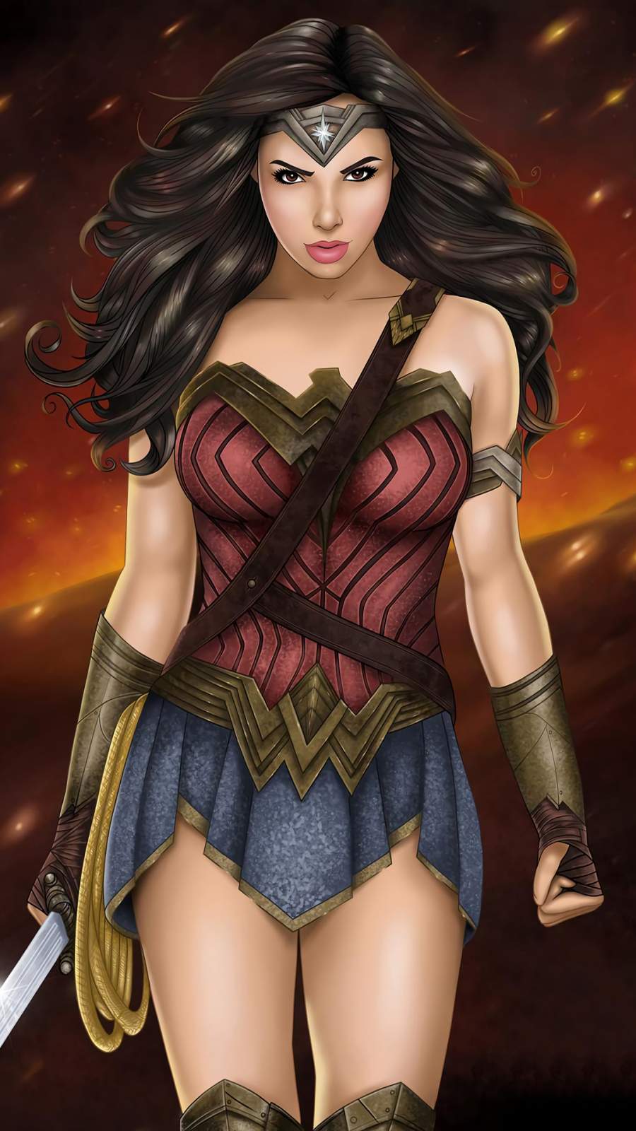 Wonder woman hot iphone wallpaper