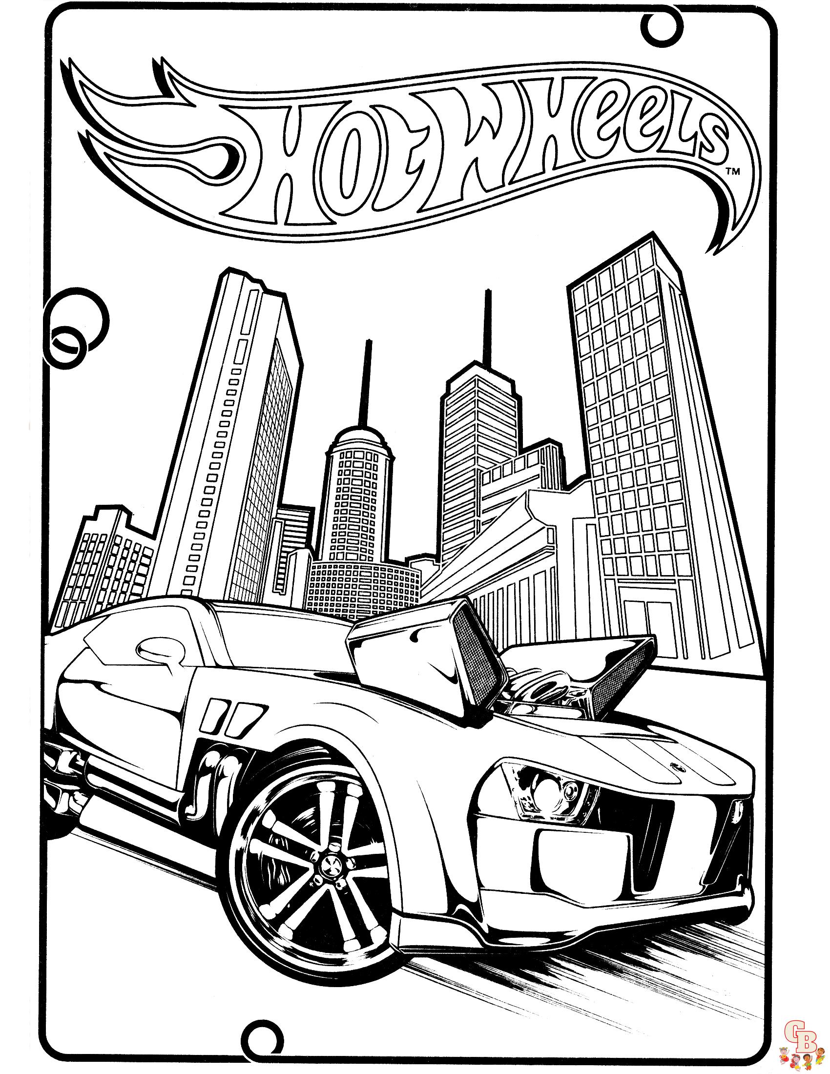 Hot wheels coloring pages fun and free printable sheets for kids