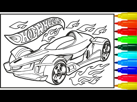 Hot wheels speed car coloring pages
