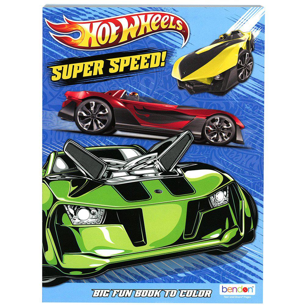 Hot wheels page coloring book