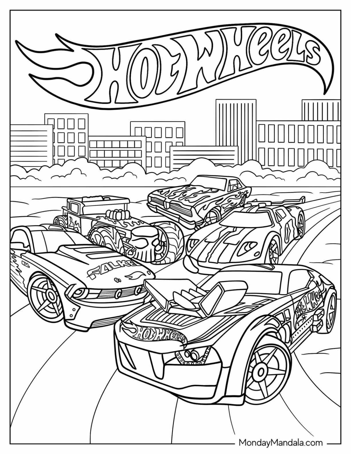 Hot wheels coloring pages free pdf printables