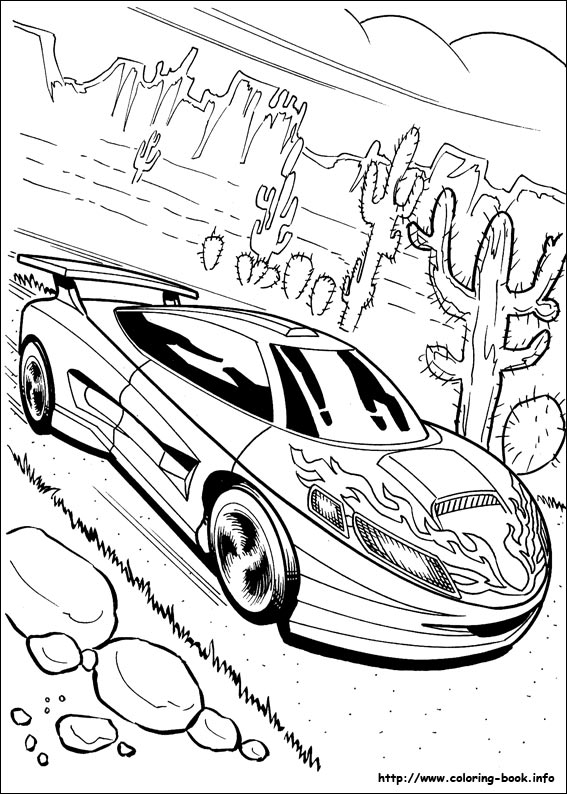 Hot wheels coloring picture