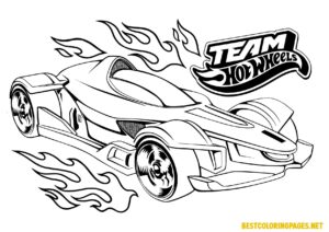 Hot wheels coloring pages