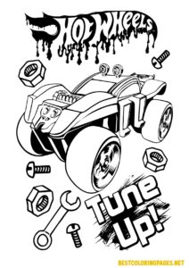 Hot wheels coloring pages