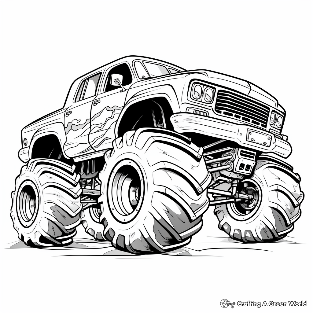 Monster truck coloring pages