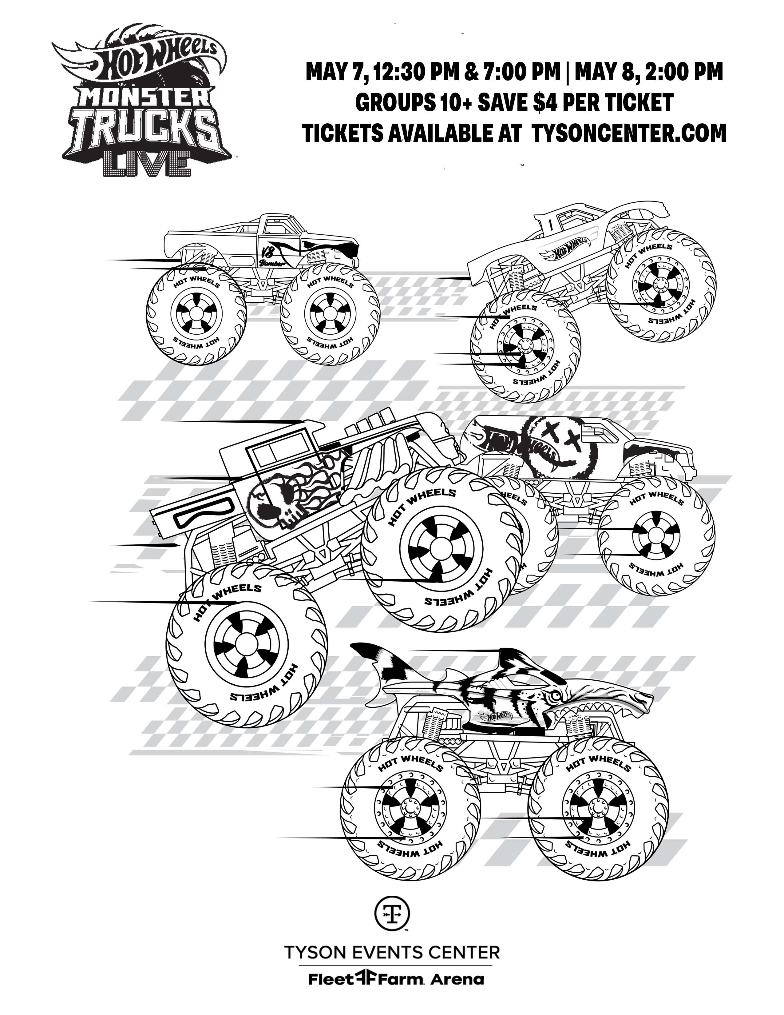 Tyson events center on x ðsioux city rev your engineshot wheels monster trucks live is ing quickð we are less than a month away from enjoying shows of over the top